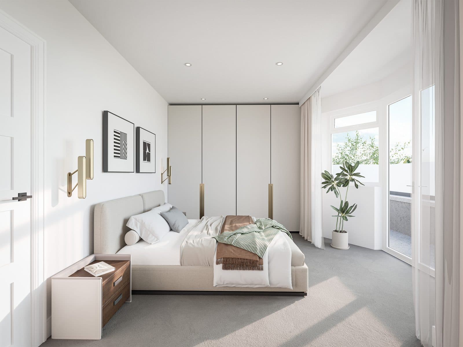 Fen Apartments bedroom CGI